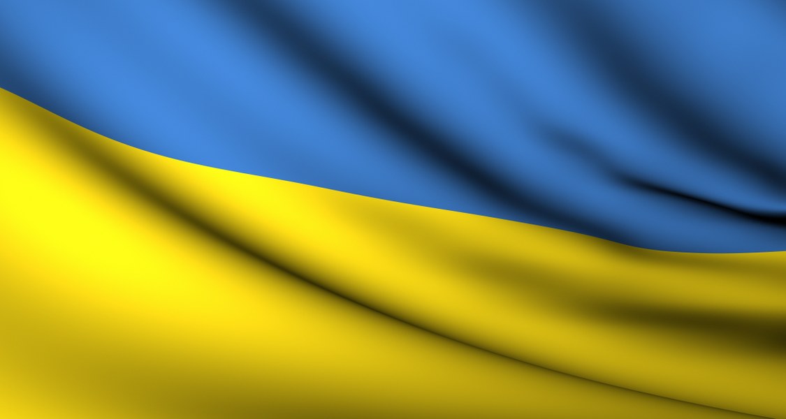 Blau-Gelbe Flagge der Ukraine