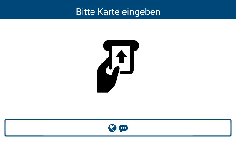 Kartenleser: Bitte Karte eingeben